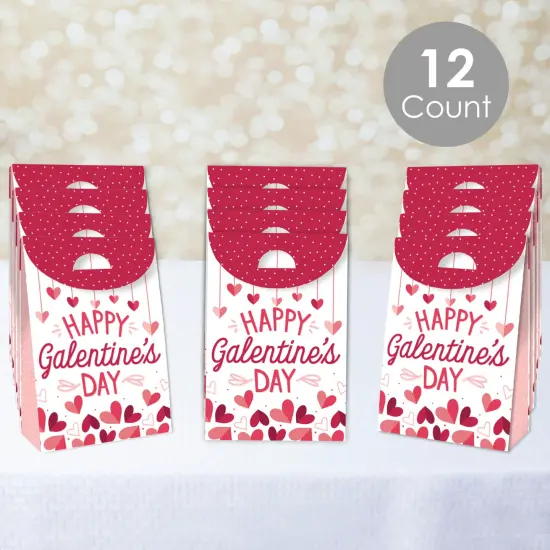 Big Dot of Happiness Happy Galentine's Day - Valentine's Day Gift Favor Bags - Party Goodie Boxes - Set of 12 {3}