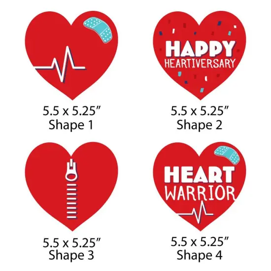 Big Dot of Happiness Happy Heartiversary - Hearts Decorations DIY CHD Awareness Essentials - Set of 20 {7}