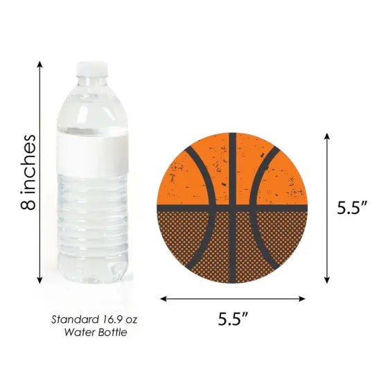 Big Dot of Happiness Basketball - Let The Madness Begin - Decorations DIY College Basketball Party Essentials - Set of 20 {6}