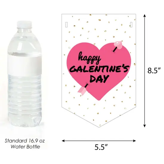 Big Dot of Happiness Be My Galentine - Galentine's and Valentine's Day Party Bunting Banner - Party Decorations - Happy Galentine's Day {3}