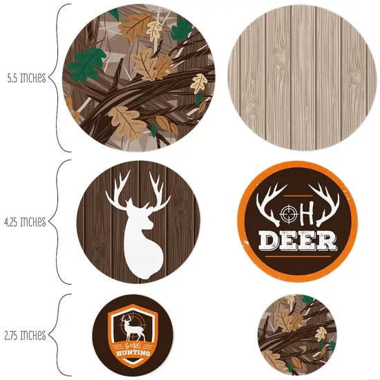 Big Dot of Happiness Gone Hunting - Deer Hunting Camo Baby Shower or Birthday Party Giant Circle Confetti - Party D&eacute;cor - Large Confetti 27 Count {3}