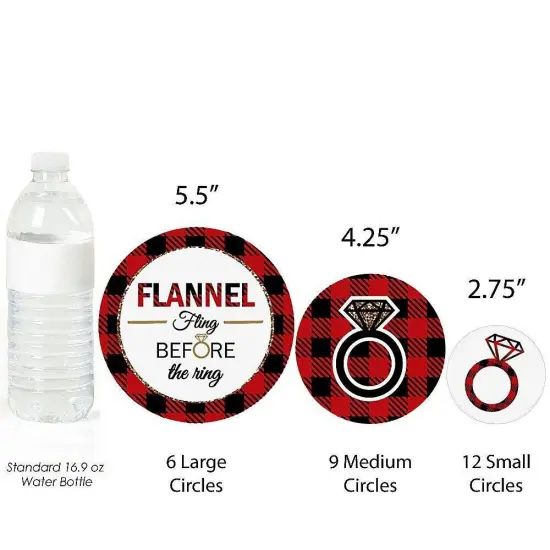 Big Dot of Happiness Flannel Fling Before the Ring - Buffalo Plaid Party Giant Circle Confetti - Bachelorette Party D&eacute;cor - Large Confetti 27 Count {4}