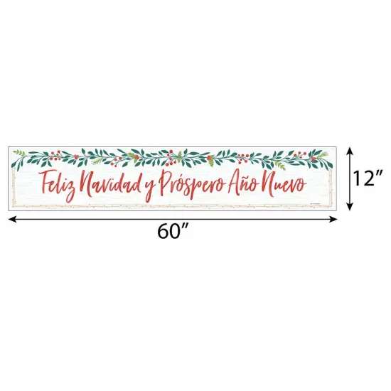 Big Dot of Happiness Feliz Navidad - Holiday and Spanish Christmas Party Decorations Party Banner {3}