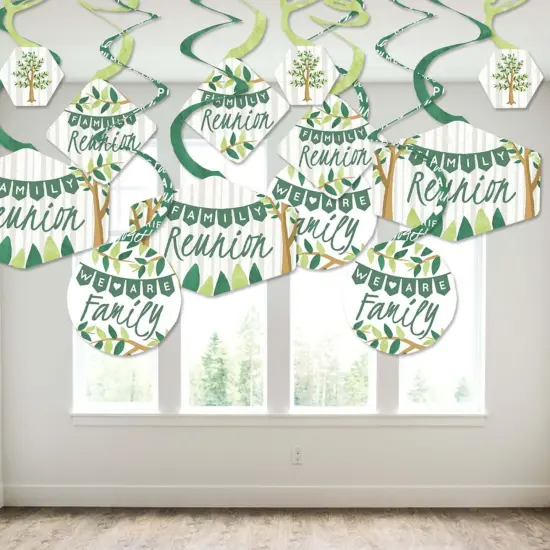 Big Dot of Happiness Family Tree Reunion - Family Gathering Party Hanging Decor - Party Decoration Swirls - Set of 40 {4}