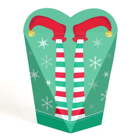 Big Dot of Happiness Elf Squad - Kids Elf Christmas and Birthday Party Favors - Gift Heart Shaped Favor Boxes for Women and Kids - Set of 12 {1}