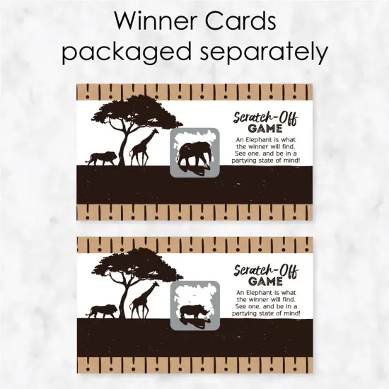 Big Dot of Happiness Wild Safari - African Jungle Adventure Birthday Party or Baby Shower Game Scratch Off Cards - 22 Count {4}