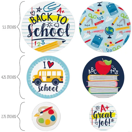 Big Dot of Happiness Back to School - First Day of School Classroom Giant Circle Confetti - Party Decorations - Large Confetti 27 Count {3}