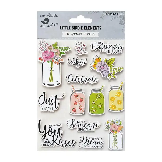 Little Birdie Watercolor Sticker Collection 14/Pkg-Special Celebration {1}