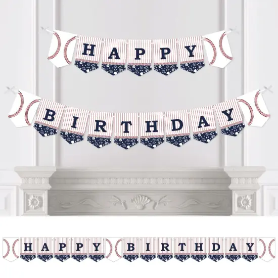 Big Dot of Happiness Batter Up - Baseball - Birthday Party Bunting Banner - Sports Party Decorations - Happy Birthday {1}
