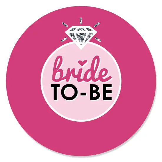 Big Dot of Happiness Bride-To-Be - Bridal Shower & Classy Bachelorette Party Circle Sticker Labels - 24 Count {1}