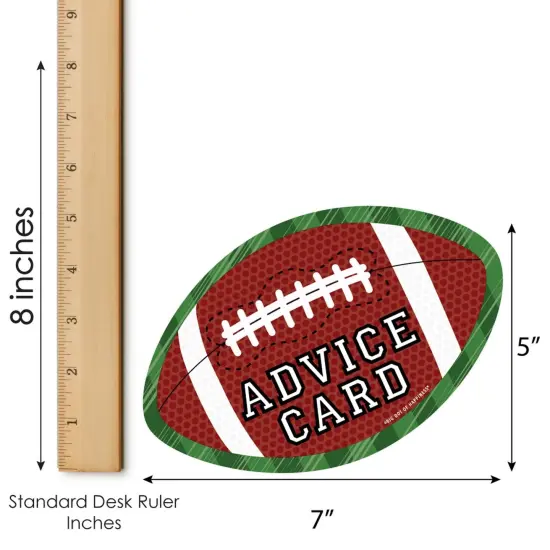 Big Dot of Happiness End Zone - Football - Wish Card Baby Shower Activities - Shaped Advice Cards Game - Set of 20 {6}