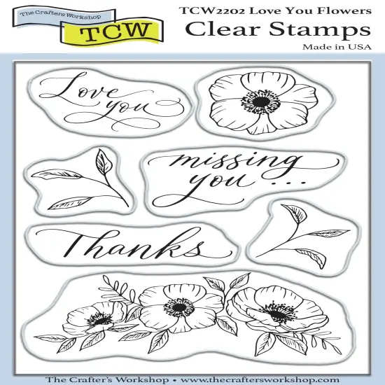 Crafter's Workshop Clear Stamps 4"X6"-Love You Flowers {1}