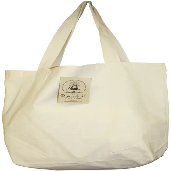 Aunt Martha's Reusable Canvas Grocery Bag 14.5"X11.5"X6.5"-Natural {1}