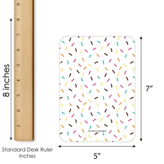 Big Dot of Happiness Donut Worry, Let's Party - Bingo Cards and Markers - Doughnut Party Bingo Game - Set of 18 {6}