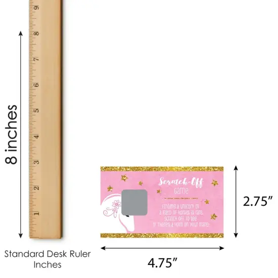 Big Dot of Happiness Rainbow Unicorn - Magical Unicorn Baby Shower or Birthday Party Game Scratch Off Cards - 22 Count {7}