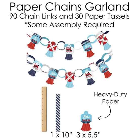 Big Dot of Happiness Railroad Party Crossing - Banner and Photo Booth Decor- Steam Train Party Supplies Kit - Doterrific Bundle {7}