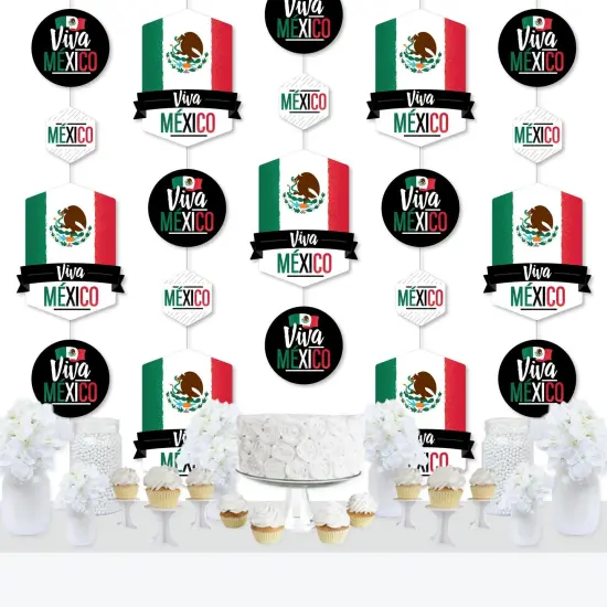 Big Dot of Happiness Viva Mexico - Mexican Independence Day Party DIY Dangler Backdrop - Hanging Vertical Decorations - 30 Pieces {3}