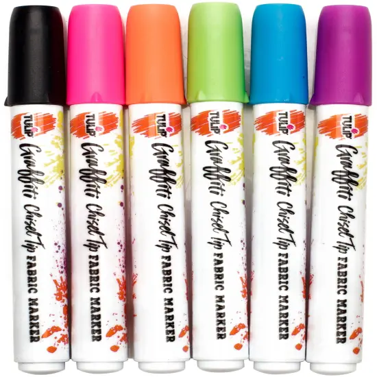 Tulip Graffiti Fabric Markers 6/Pkg {3}