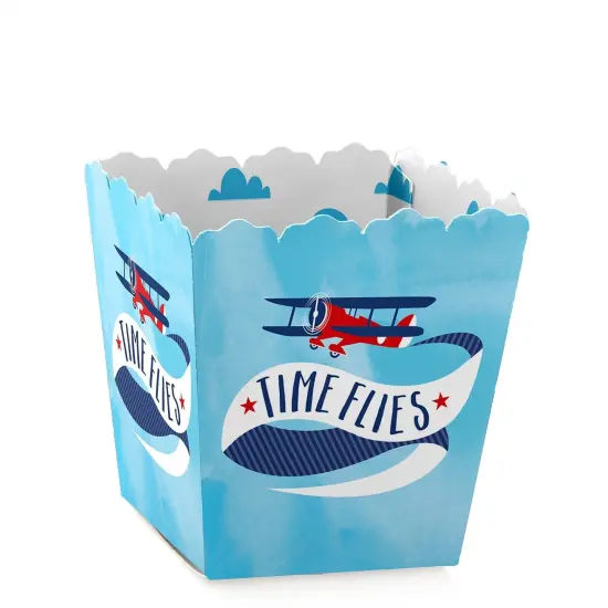 Big Dot of Happiness Taking Flight - Airplane - Party Mini Favor Boxes - Vintage Plane Baby Shower or Birthday Party Treat Candy Boxes - Set of 12 {1}