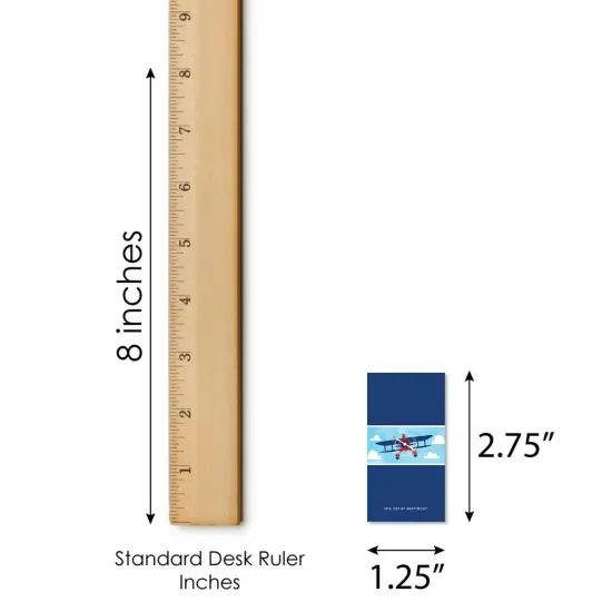 Big Dot of Happiness Taking Flight - Airplane - Mini Candy Bar Wrapper Stickers - Vintage Plane Baby Shower or Birthday Party Small Favors - 40 Count {6}