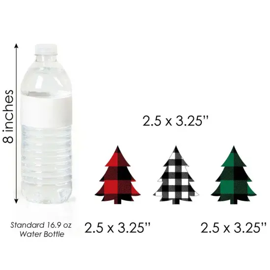 Big Dot of Happiness Holiday Plaid Trees - DIY Shaped Buffalo Plaid Christmas Party Cut-Outs - 24 Count {6}