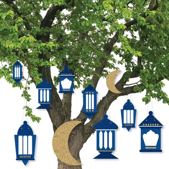 Big Dot of Happiness Hanging Ramadan - Hanging Outdoor Decor - Eid Mubarak Decorations - 10 Pieces {3}