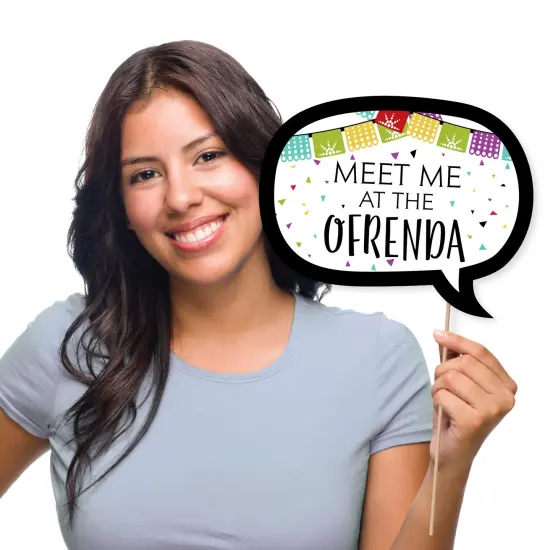 Big Dot of Happiness Funny Day of the Dead - Sugar Skull Party Photo Booth Props Kit - 10 Piece {3}