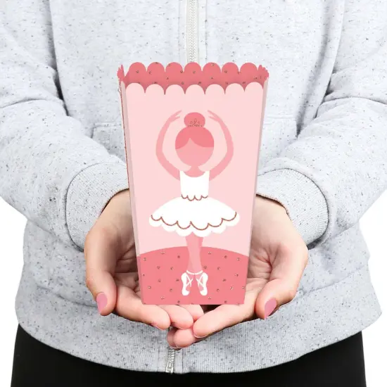Big Dot of Happiness Tutu Cute Ballerina - Ballet Birthday Party or Baby Shower Favor Popcorn Treat Boxes - Set of 12 {6}