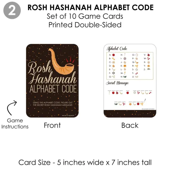 Big Dot of Happiness Rosh Hashanah - 4 New Year Party Games - 10 Cards Each - Gamerific Bundle {7}