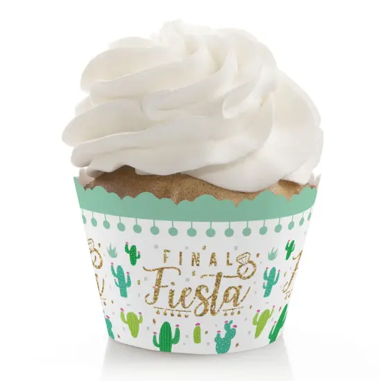 Big Dot of Happiness Final Fiesta - Last Fiesta Bachelorette Party Decorations - Party Cupcake Wrappers - Set of 12 {1}