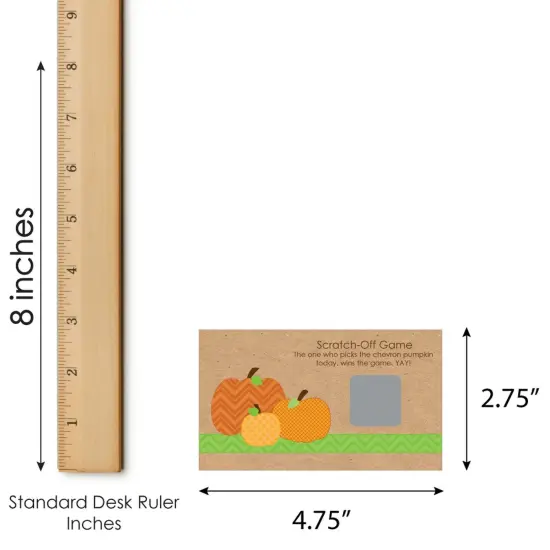 Big Dot of Happiness Pumpkin Patch - Fall, Halloween or Thanksgiving Party Game Scratch Off Cards - 22 Count {7}