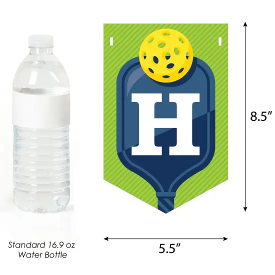 Big Dot of Happiness Let&rsquo;s Rally - Pickleball - Birthday Party Bunting Banner - Party Decorations - Happy Birthday {4}