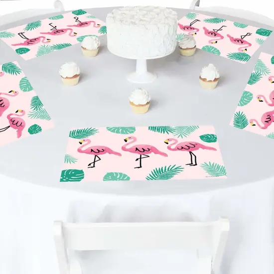 Big Dot of Happiness Pink Flamingo - Party Table Decorations - Tropical Summer Party Placemats - Set of 16 {3}