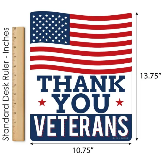 Big Dot of Happiness Thank You Veterans - Outdoor Lawn Sign - Support Our Troops Yard Sign - 1 Piece {6}