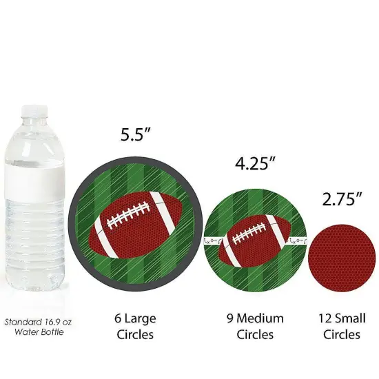 Big Dot of Happiness End Zone - Football - Baby Shower or Birthday Party Giant Circle Confetti - Party Decorations - Large Confetti 27 Count {4}