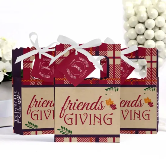Big Dot of Happiness Friends Thanksgiving Feast - Friendsgiving Party Favor Boxes - Set of 12 {6}