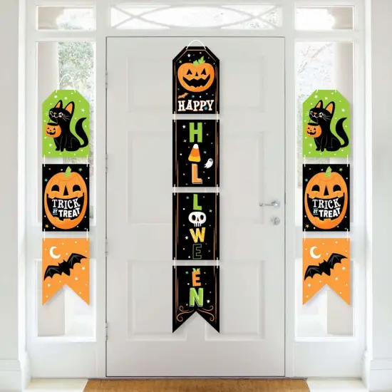 Big Dot of Happiness Jack-O'-Lantern Halloween - Hanging Vertical Paper Door Banners - Kids Halloween Party Wall Decoration Kit - Indoor Door Decor {1}