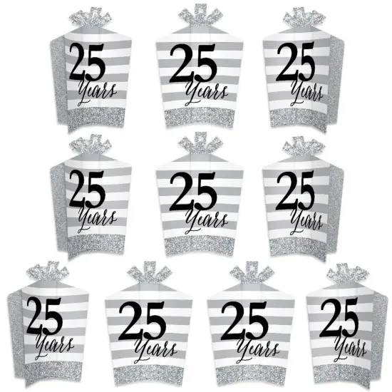 Big Dot of Happiness We Still Do - 25th Wedding Anniversary - Table Decorations - Anniversary Party Fold and Flare Centerpieces - 10 Count {1}