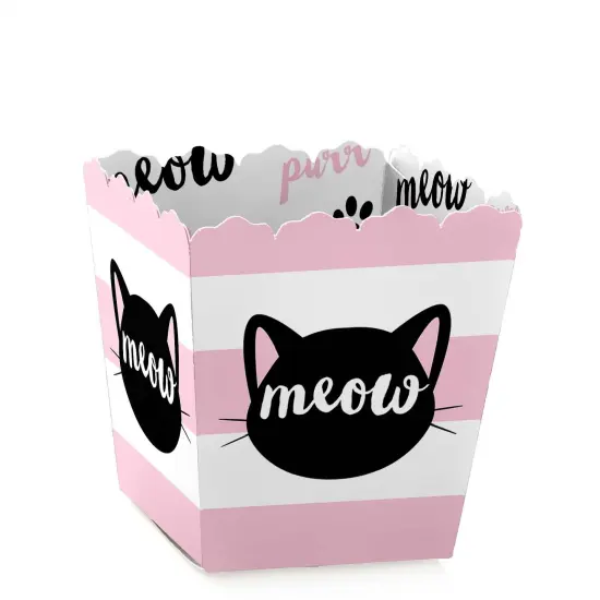 Big Dot of Happiness Purr-fect Kitty Cat - Party Mini Favor Boxes - Kitten Meow Baby Shower or Birthday Party Treat Candy Boxes - Set of 12 {1}