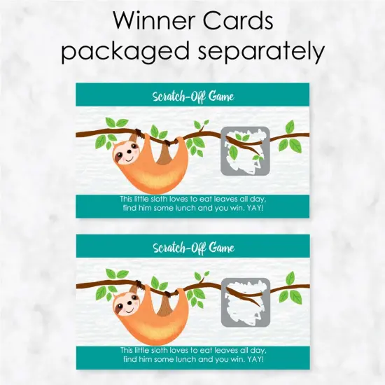 Big Dot of Happiness Let's Hang - Sloth - Baby Shower or Birthday Party Game Scratch Off Cards - 22 Count {4}