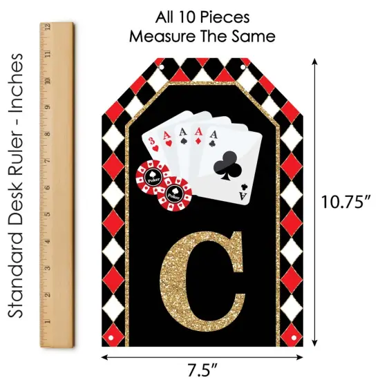 Big Dot of Happiness Las Vegas - Hanging Vertical Paper Door Banners - Casino Party Wall Decoration Kit - Indoor Door Decor {7}