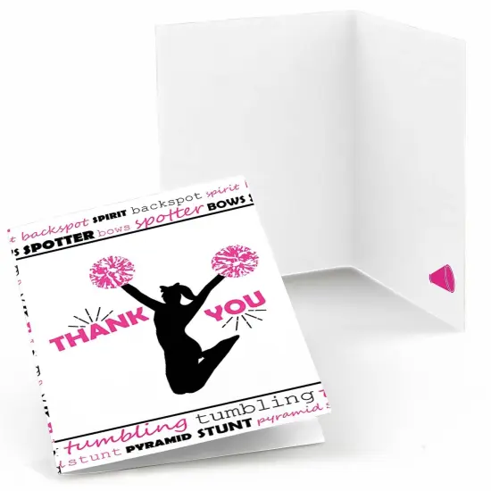 Big Dot of Happiness We've Got Spirit - Cheerleading - Birthday Party or Cheerleader Party Thank You Cards (8 count) {1}