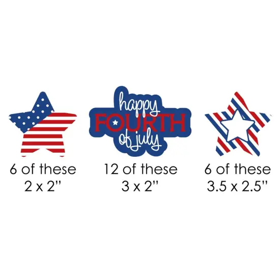 Big Dot of Happiness 4th of July Paper Straw Decor - Striped Decorative Straws for Independence Day - Set of 24 {3}