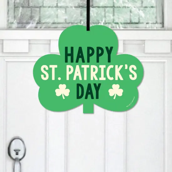 Big Dot of Happiness St. Patrick's Day - Hanging Porch Saint Paddy's Day Party Outdoor Decorations - Front Door Decor - 1 Piece Sign {1}