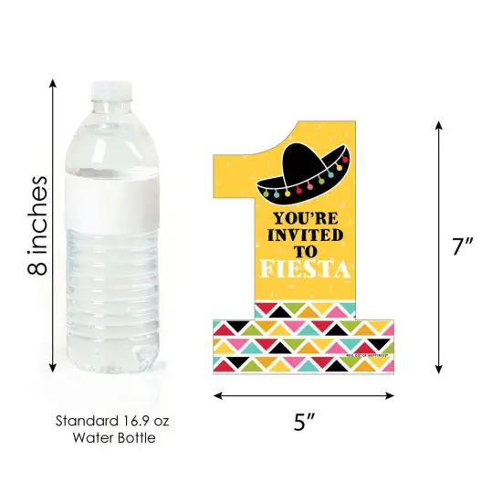 Big Dot of Happiness 1st Birthday Let's Fiesta - Shaped Fill-in Invitations - Fiesta First Birthday Party Invitation Cards with Envelopes - Set of 12 {6}