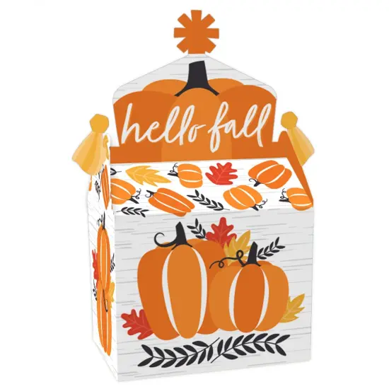Big Dot of Happiness Fall Pumpkin - Treat Box Party Favors - Halloween or Thanksgiving Party Goodie Gable Boxes - Set of 12 {1}