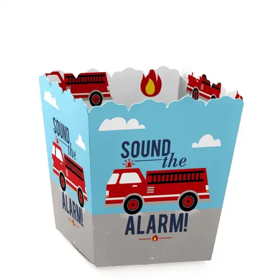 Big Dot of Happiness Fired Up Fire Truck - Party Mini Favor Boxes - Firefighter Firetruck Baby Shower or Birthday Party Treat Candy Boxes - Set of 12 {1}