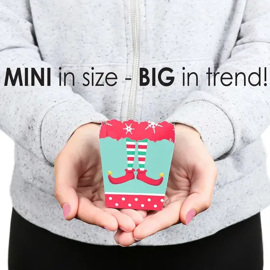 Big Dot of Happiness Elf Squad - Party Mini Favor Boxes - Kids Elf Christmas and Birthday Party Treat Candy Boxes - Set of 12 {6}