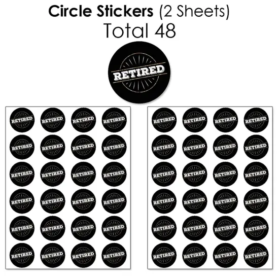 Big Dot of Happiness Happy Retirement - Retirement Party Candy Favor Sticker Kit - 304 Pieces {7}