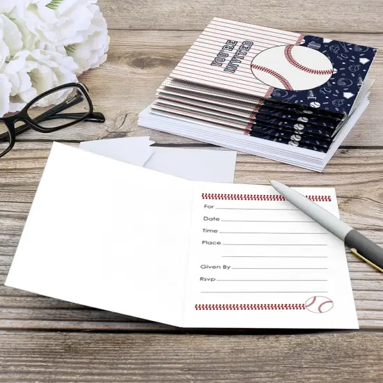 Big Dot of Happiness Batter Up - Baseball - Fill In Baby Shower or Birthday Party Invitations (8 count) {6}